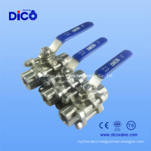 Male Thread End Stainless Steel 3PC Ball Valve